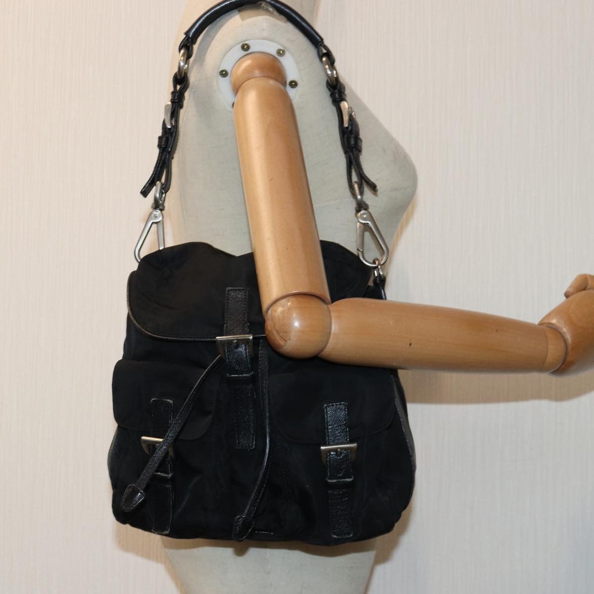 Prada Tessuto Black Synthetic Backpack Bag (Pre-Owned) Size ONE SIZE - 7 Thumbnail
