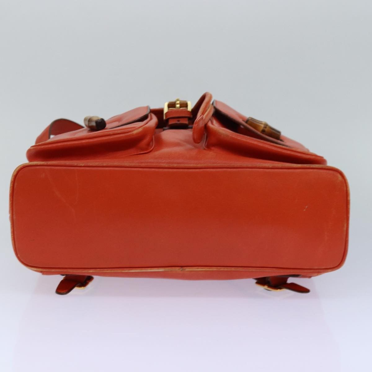 Gucci Bamboo Orange Leather Backpack Bag (Pre-Owned) Size ONE SIZE - 3 Thumbnail