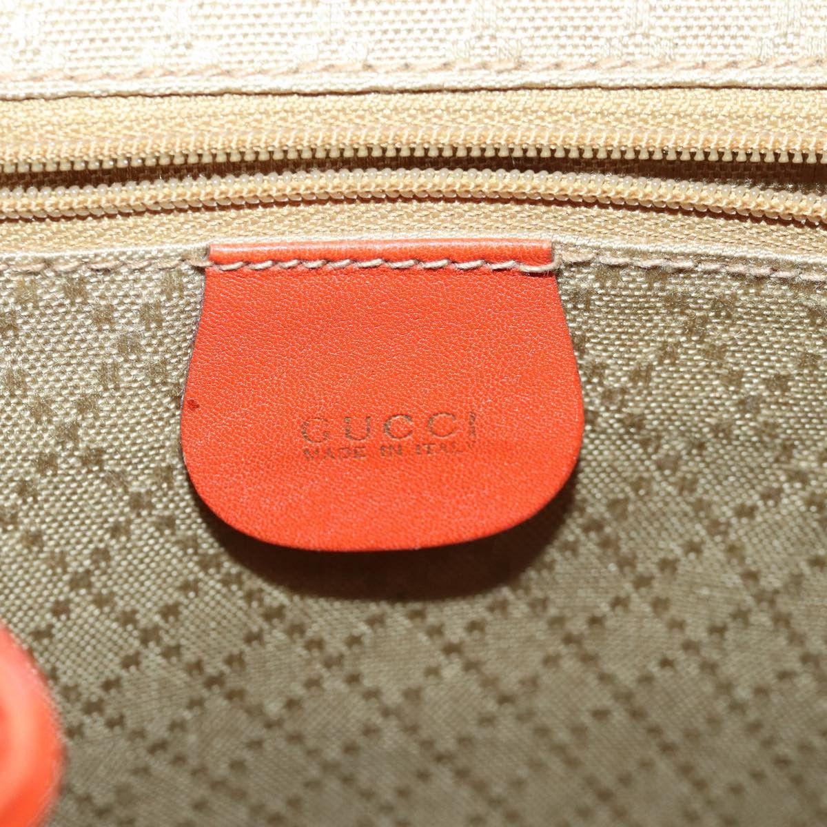 Gucci Bamboo Orange Leather Backpack Bag (Pre-Owned) Size ONE SIZE - 8 Thumbnail