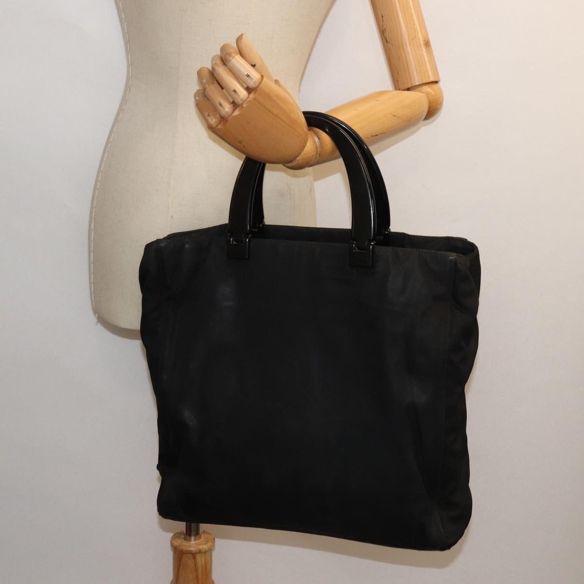 Prada Tessuto Black Synthetic Handbag (Pre-Owned) Size ONE SIZE - 7 Thumbnail