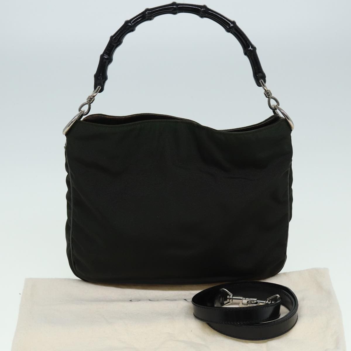 Gucci Bamboo Khaki Synthetic Handbag (Pre-Owned) Size ONE SIZE - 9 Thumbnail