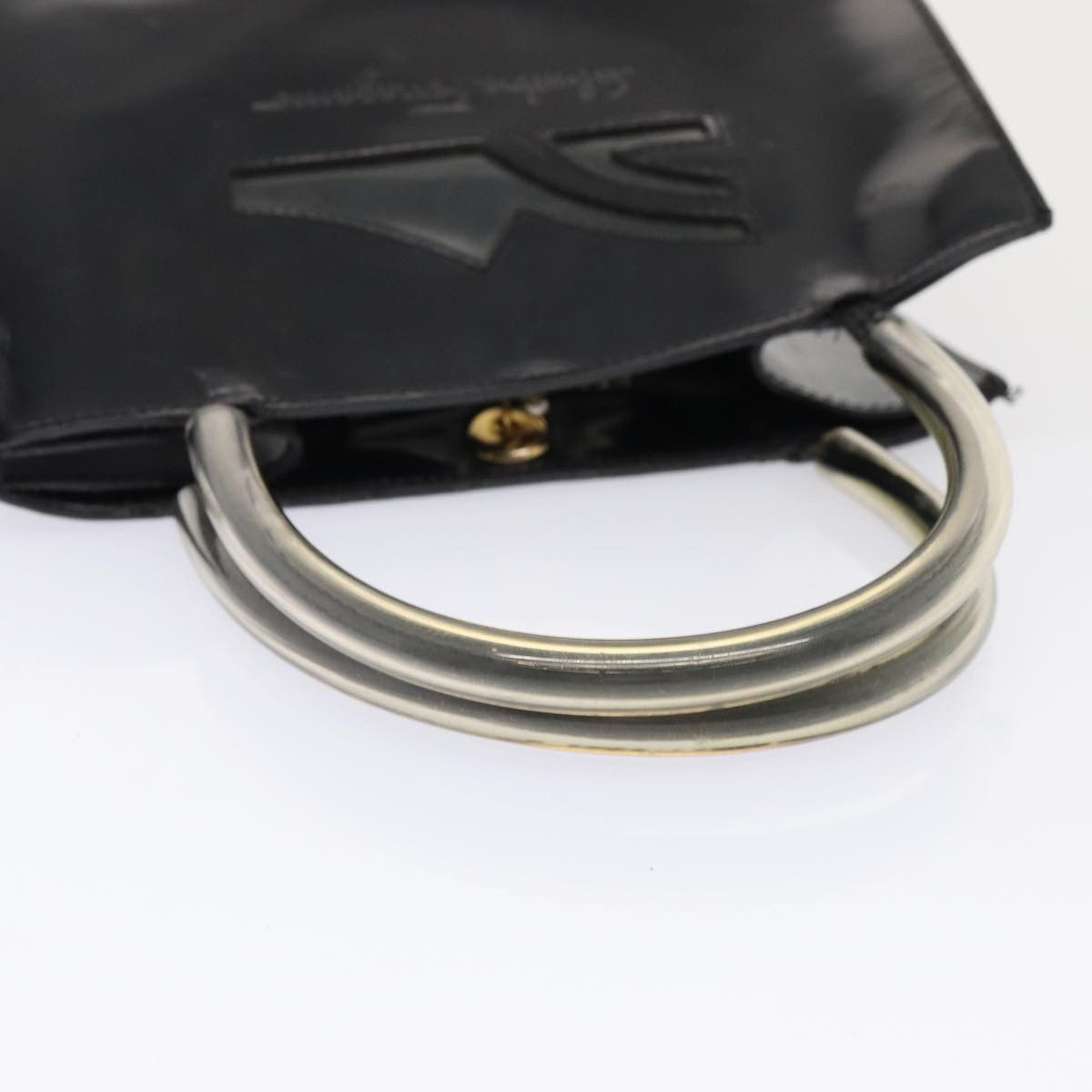 Salvatore Ferragamo Black Leather Handbag (Pre-Owned) Size ONE SIZE - 11 Thumbnail