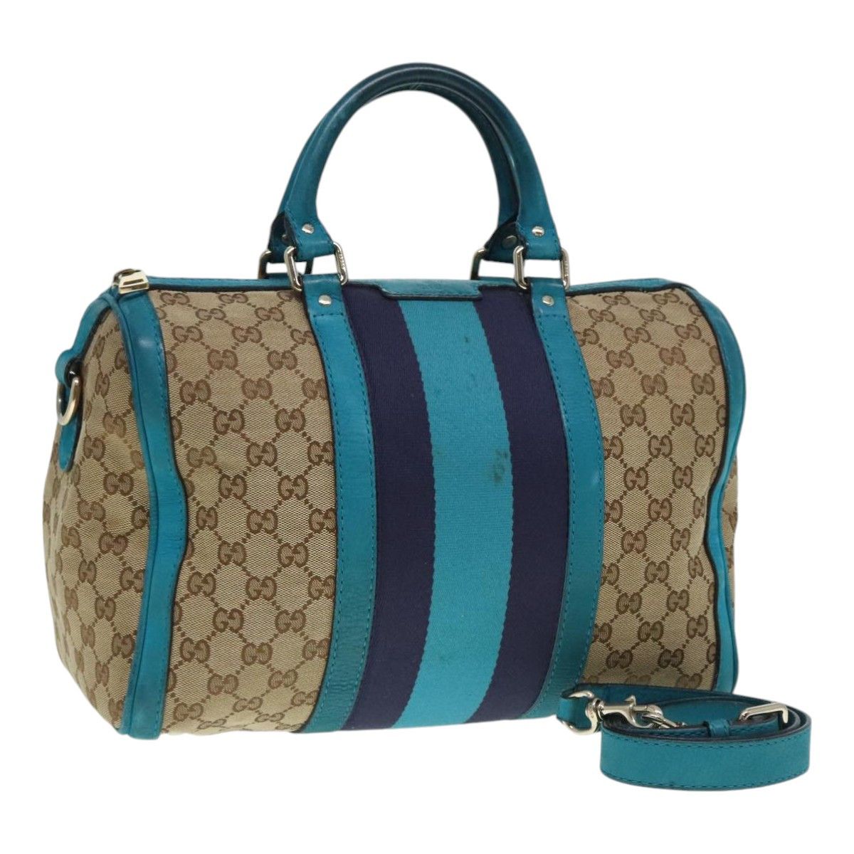 Gucci Web Beige Canvas Travel Bag (Pre-Owned) Size ONE SIZE - 17 Thumbnail