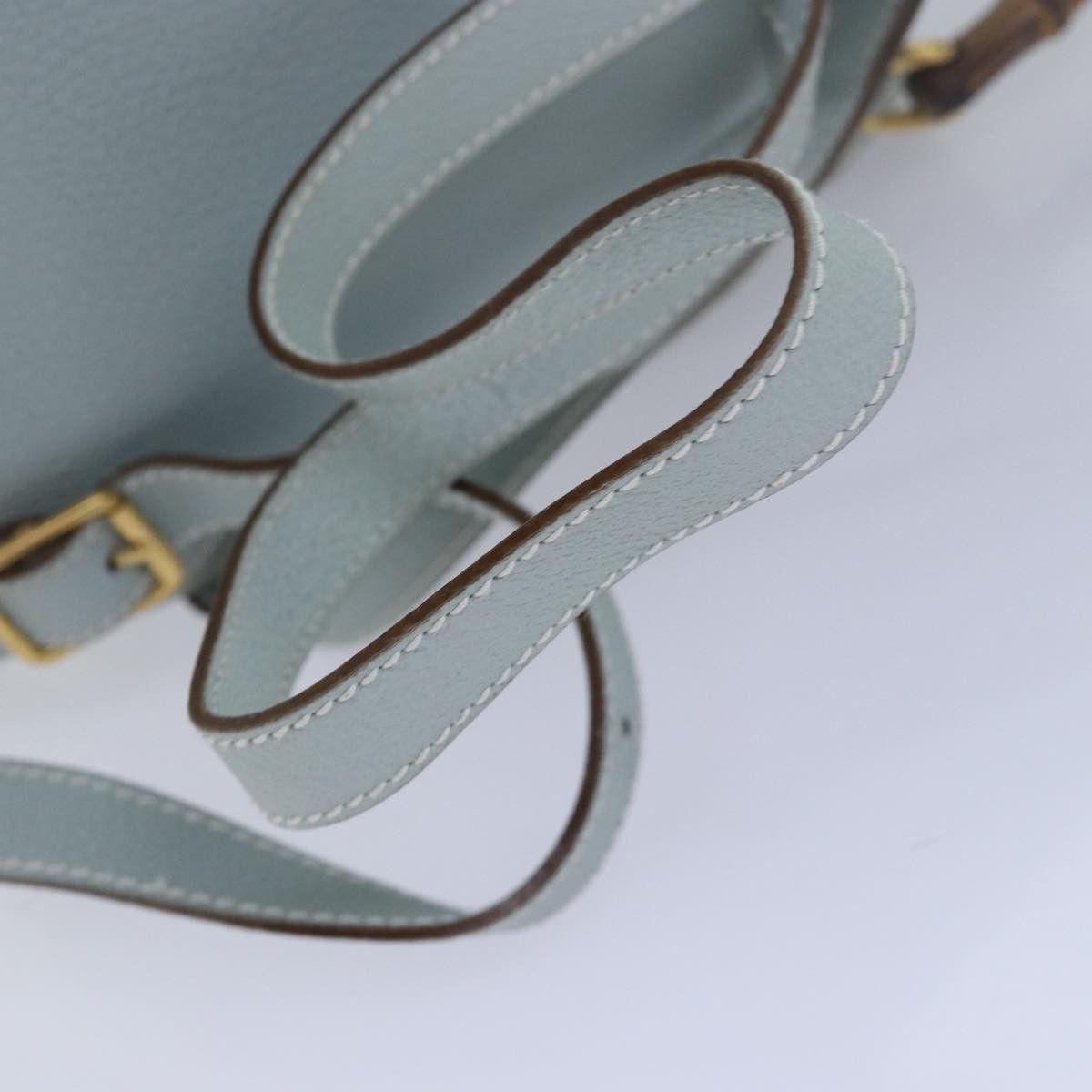 Gucci Bamboo Blue Suede Backpack Bag (Pre-Owned) Size ONE SIZE - 13 Thumbnail