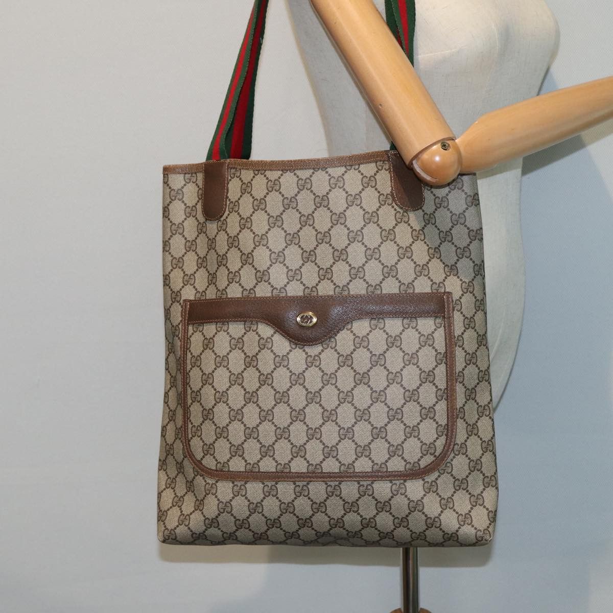 Gucci Gg Canvas Beige Canvas Tote Bag (Pre-Owned) Size ONE SIZE - 7 Thumbnail