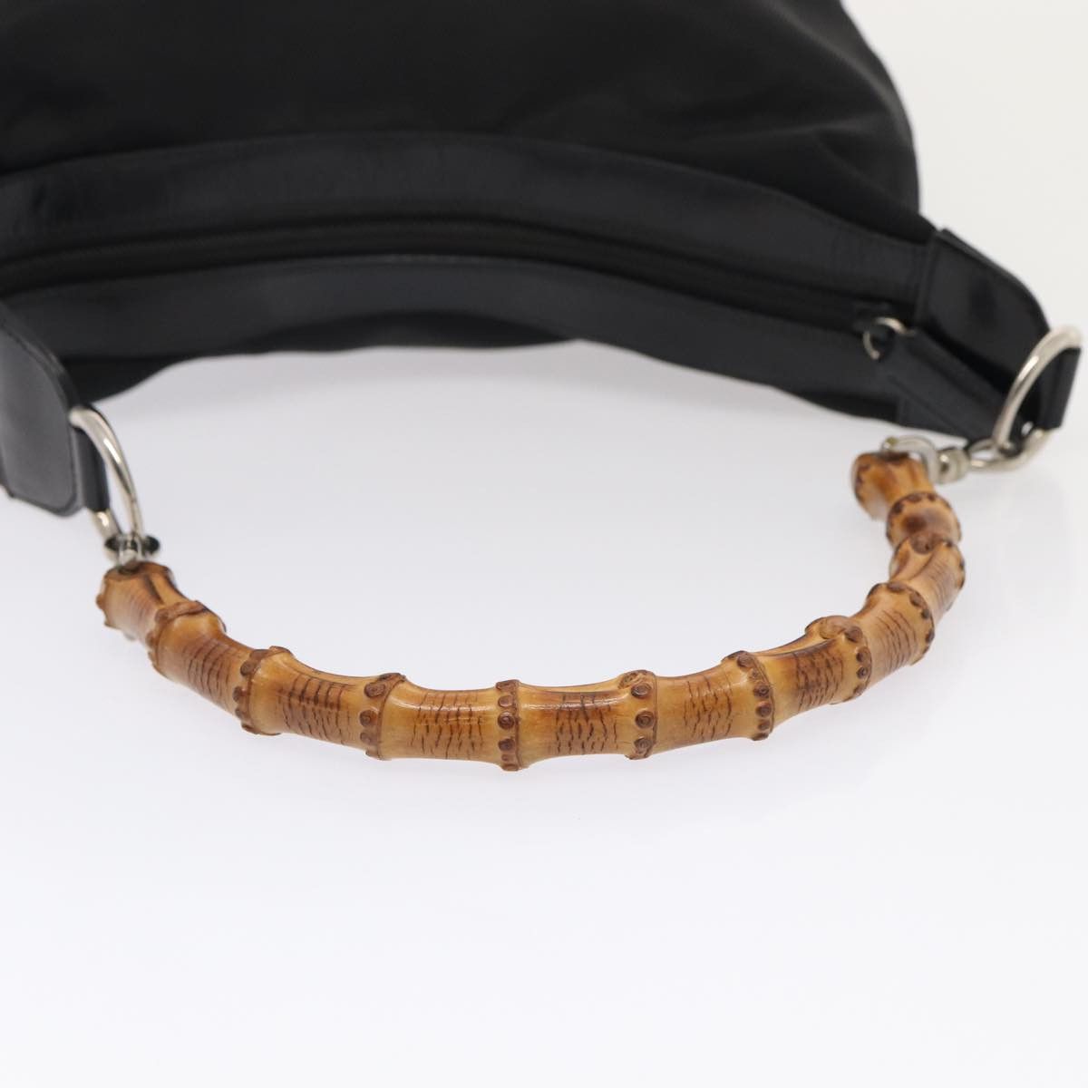 Gucci Bamboo Black Synthetic Shoulder Bag (Pre-Owned) Size ONE SIZE - 4 Thumbnail