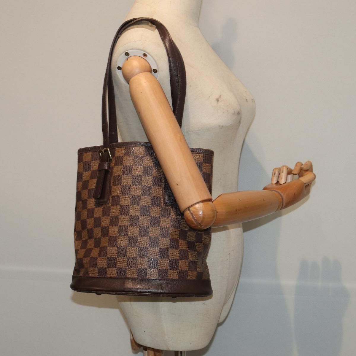 Louis Vuitton Bucket Brown Canvas Shoulder Bag (Pre-Owned) Size ONE SIZE - 11 Thumbnail