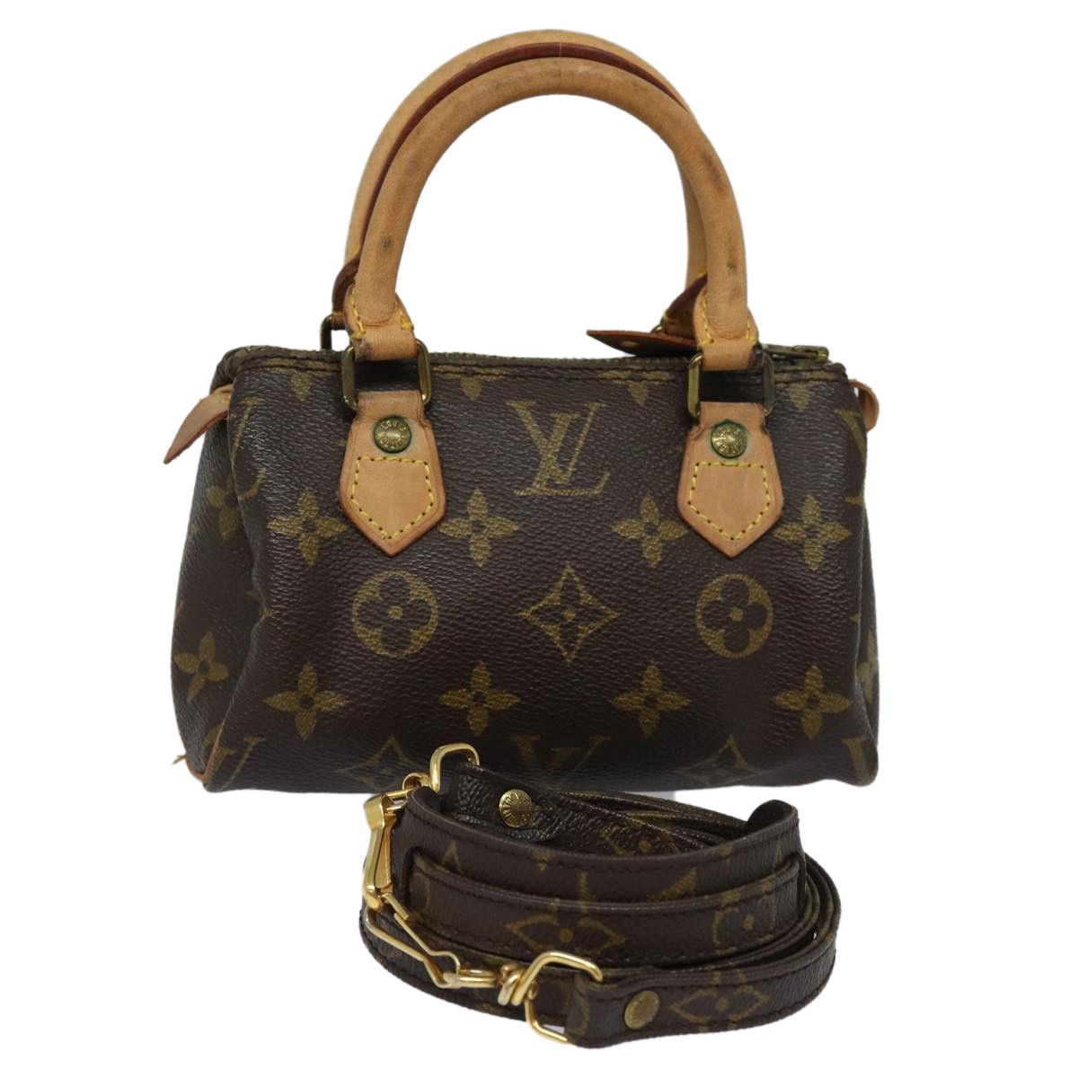 Louis Vuitton Nano Speedy Brown Canvas Handbag (Pre-Owned) Size ONE SIZE - 13 Thumbnail