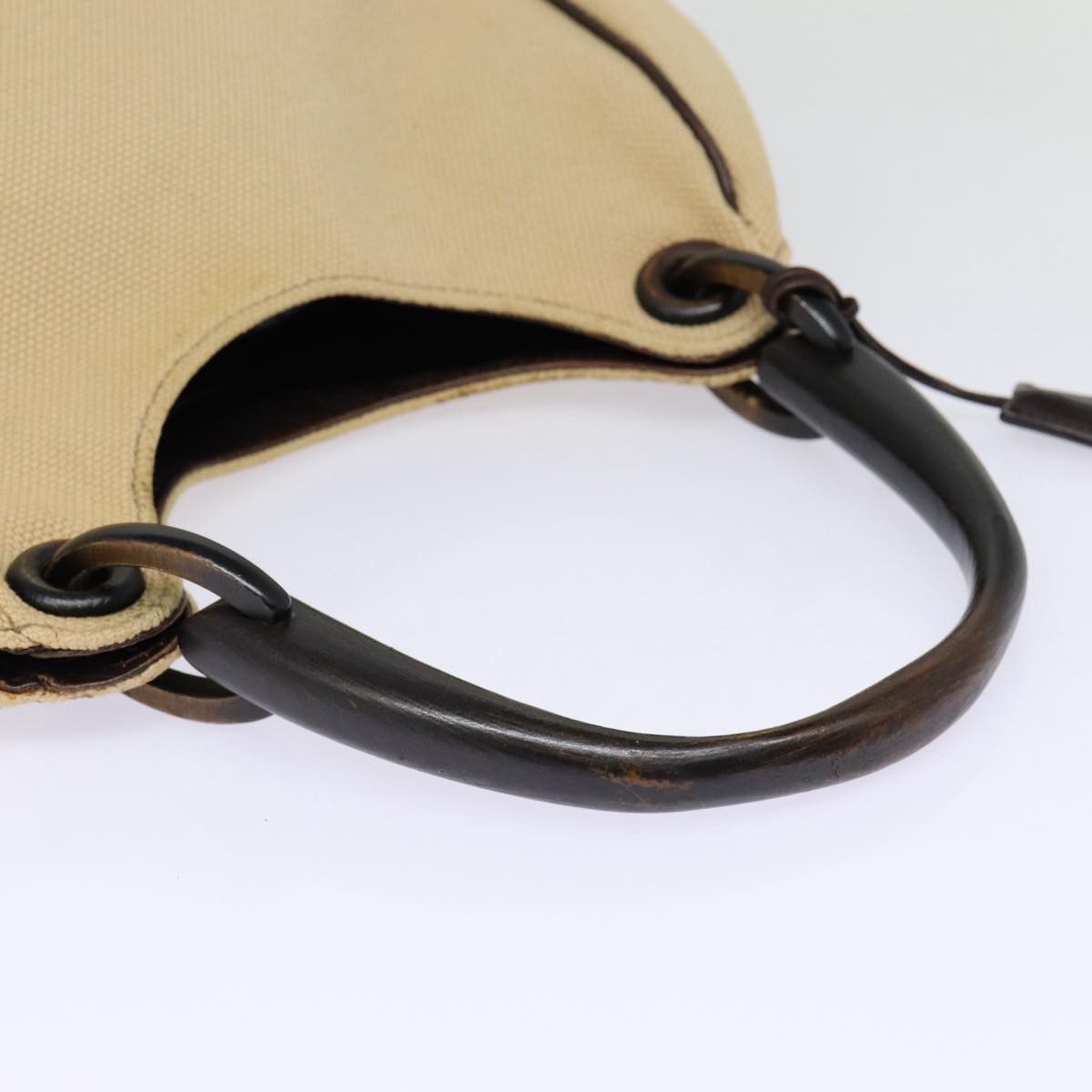 Gucci -- Beige Canvas Handbag (Pre-Owned) Size ONE SIZE - 12 Thumbnail