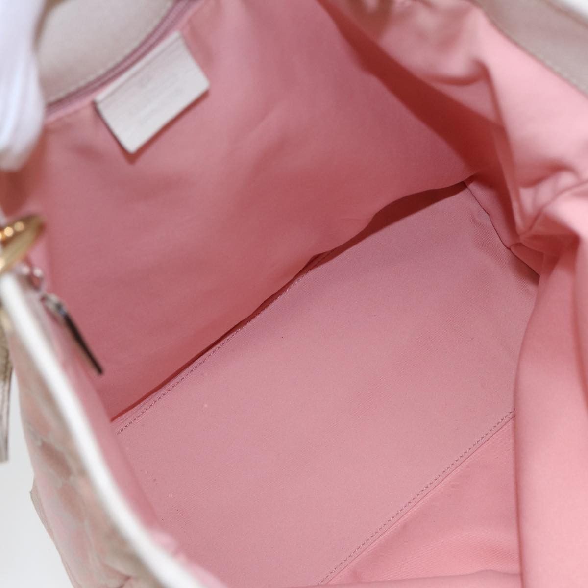 Gucci Gg Pattern Pink Canvas Tote Bag (Pre-Owned) Size ONE SIZE - 10 Thumbnail