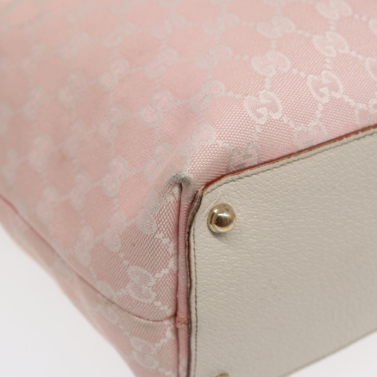 Gucci Gg Pattern Pink Canvas Tote Bag (Pre-Owned) Size ONE SIZE - 9 Thumbnail