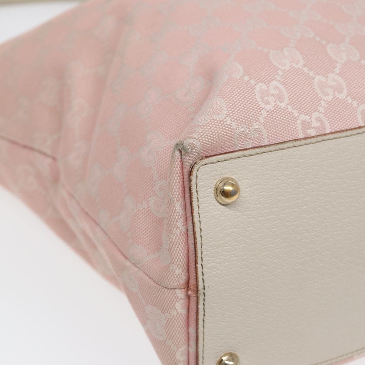 Gucci Gg Pattern Pink Canvas Tote Bag (Pre-Owned) Size ONE SIZE - 7 Thumbnail