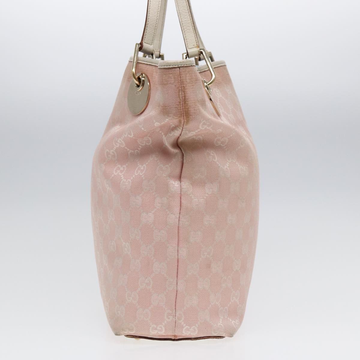 Gucci Gg Pattern Pink Canvas Tote Bag (Pre-Owned) Size ONE SIZE - 4 Thumbnail