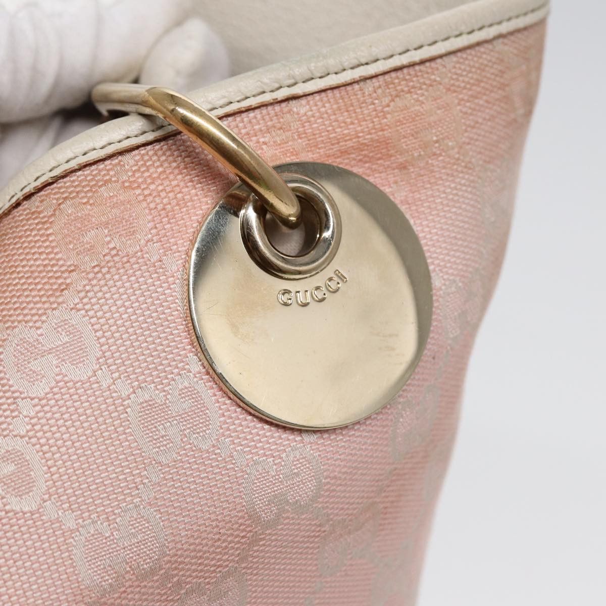 Gucci Gg Pattern Pink Canvas Tote Bag (Pre-Owned) Size ONE SIZE - 18 Thumbnail