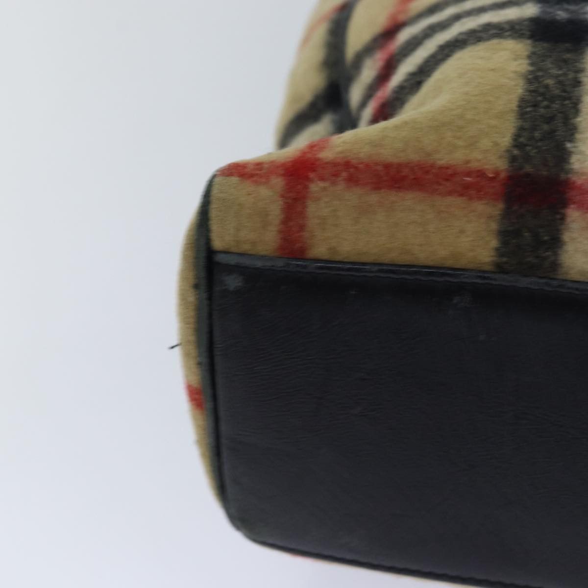 Burberry Nova Check Beige Wool Shoulder Bag (Pre-Owned) Size ONE SIZE - 9 Thumbnail