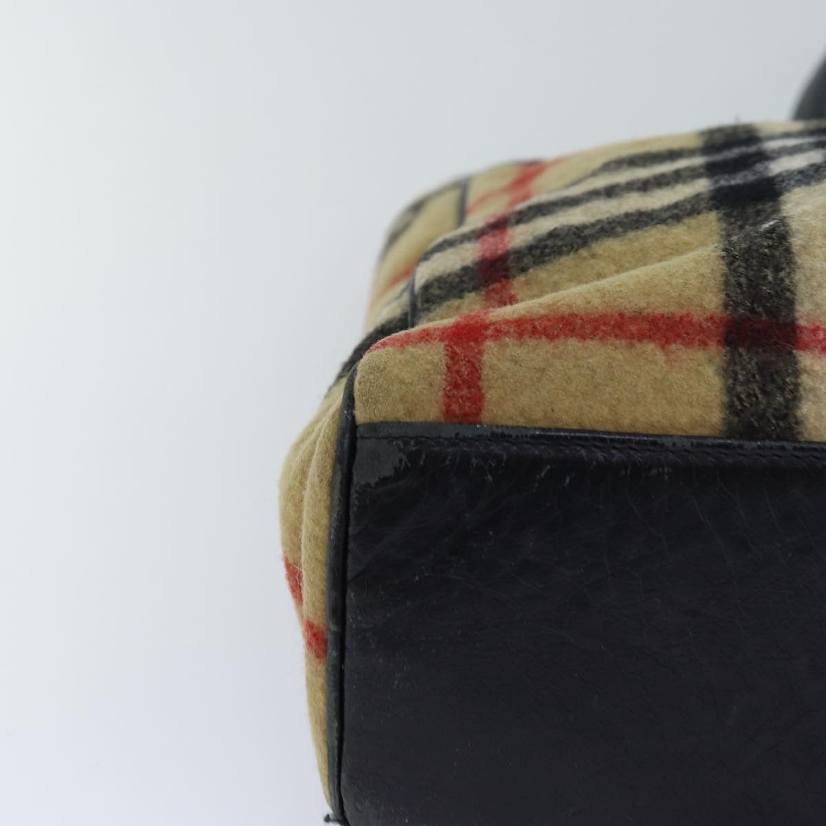 Burberry Nova Check Beige Wool Shoulder Bag (Pre-Owned) Size ONE SIZE - 8 Thumbnail