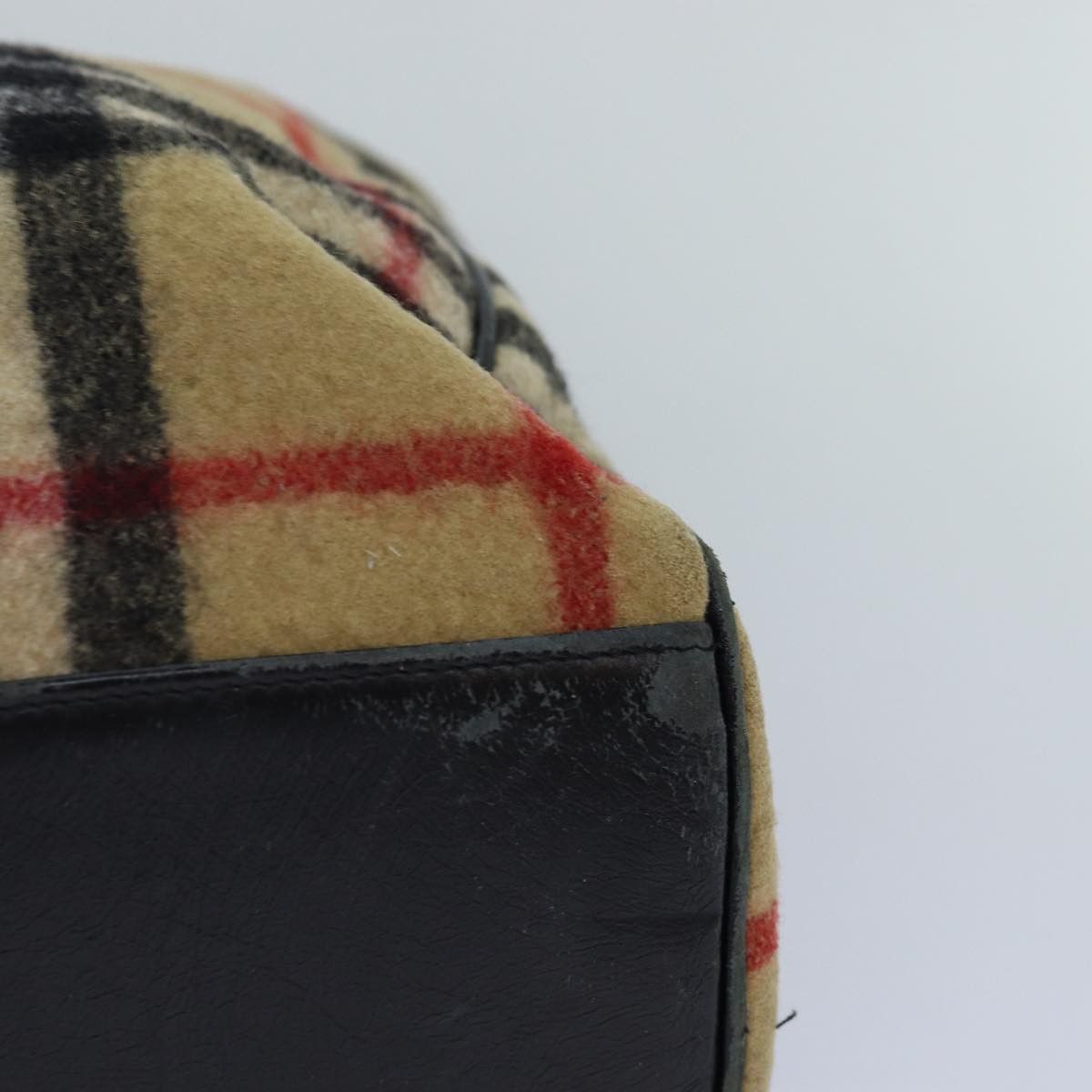 Burberry Nova Check Beige Wool Shoulder Bag (Pre-Owned) Size ONE SIZE - 10 Thumbnail
