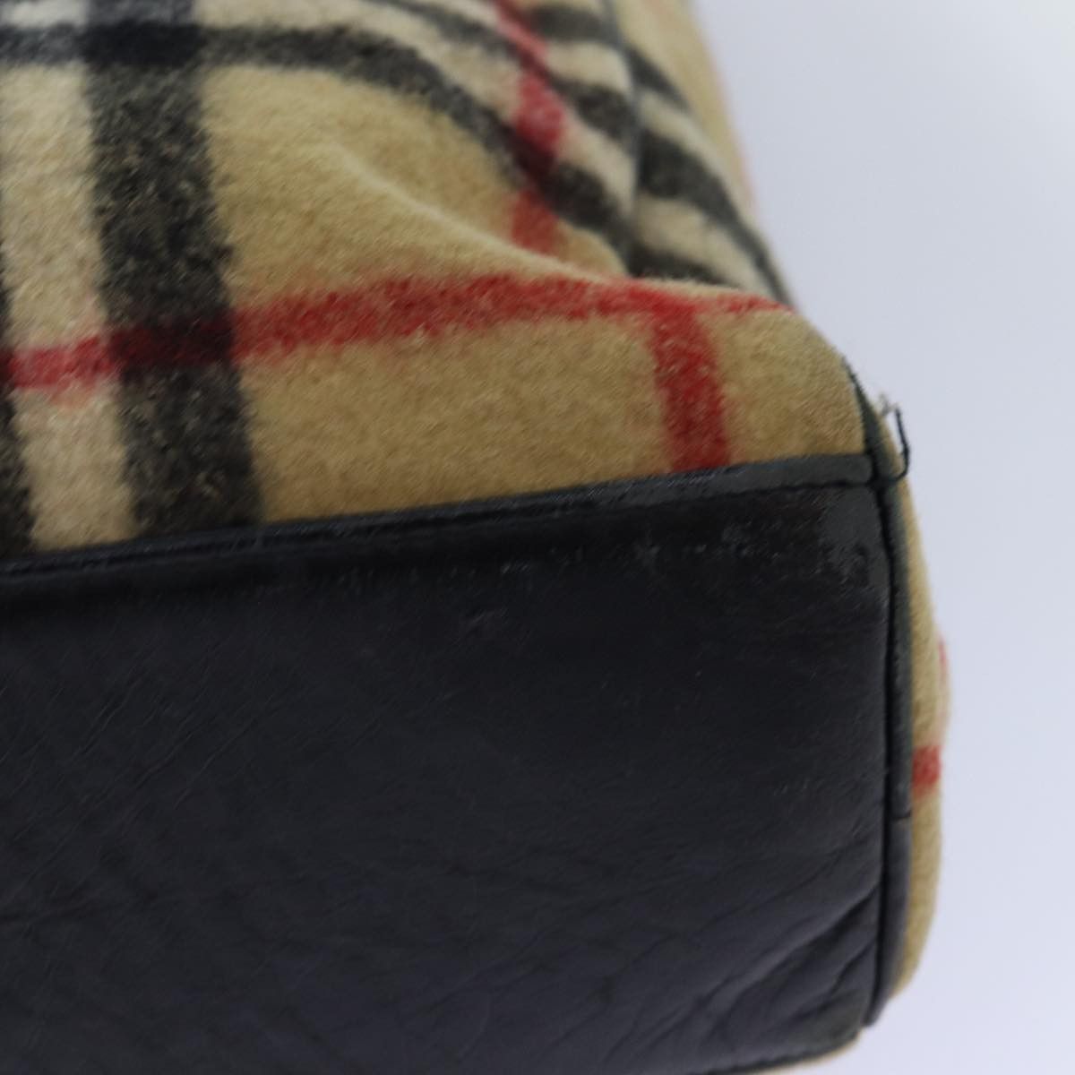Burberry Nova Check Beige Wool Shoulder Bag (Pre-Owned) Size ONE SIZE - 7 Thumbnail