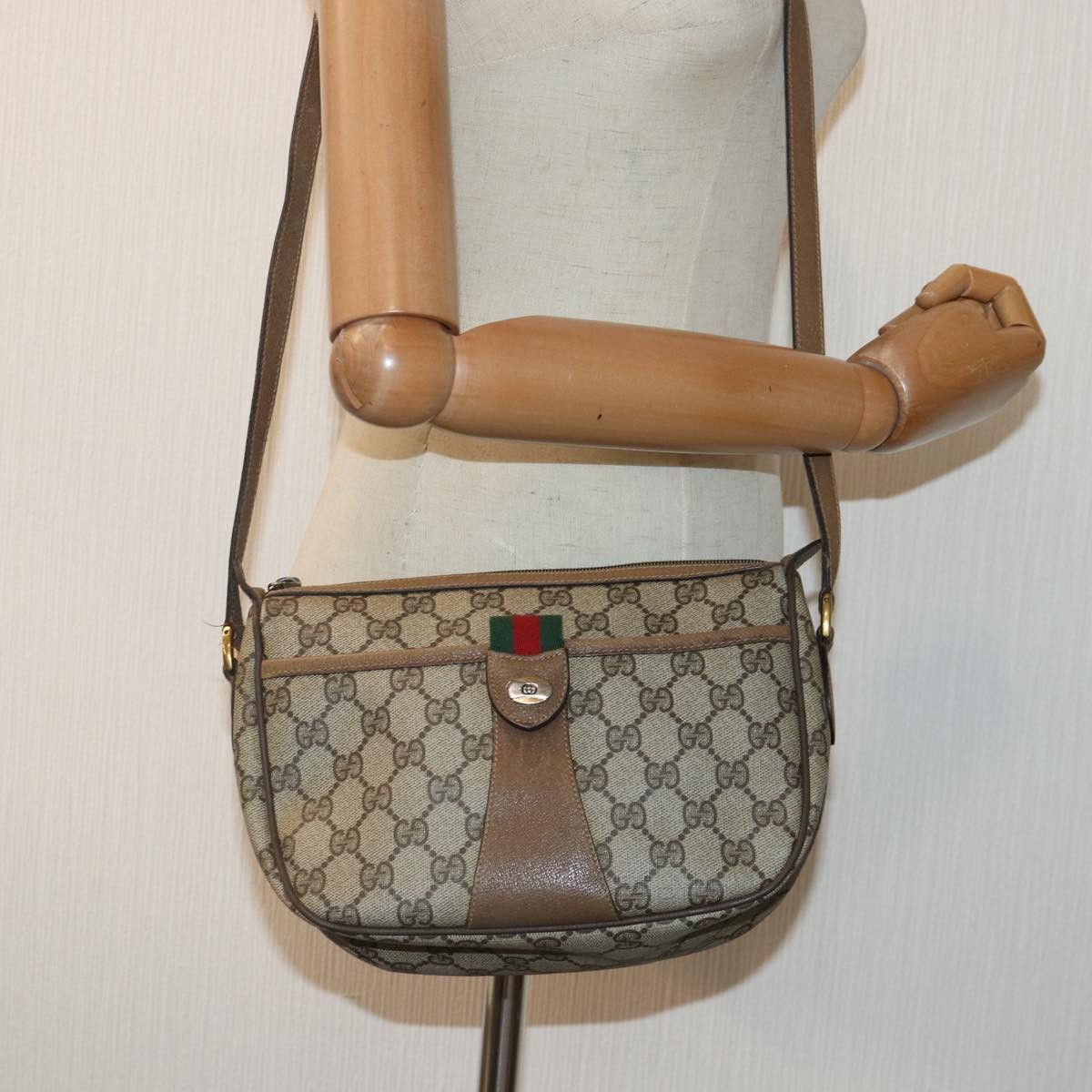 Gucci Ophidia Beige Canvas Shoulder Bag (Pre-Owned) Size ONE SIZE - 7 Thumbnail
