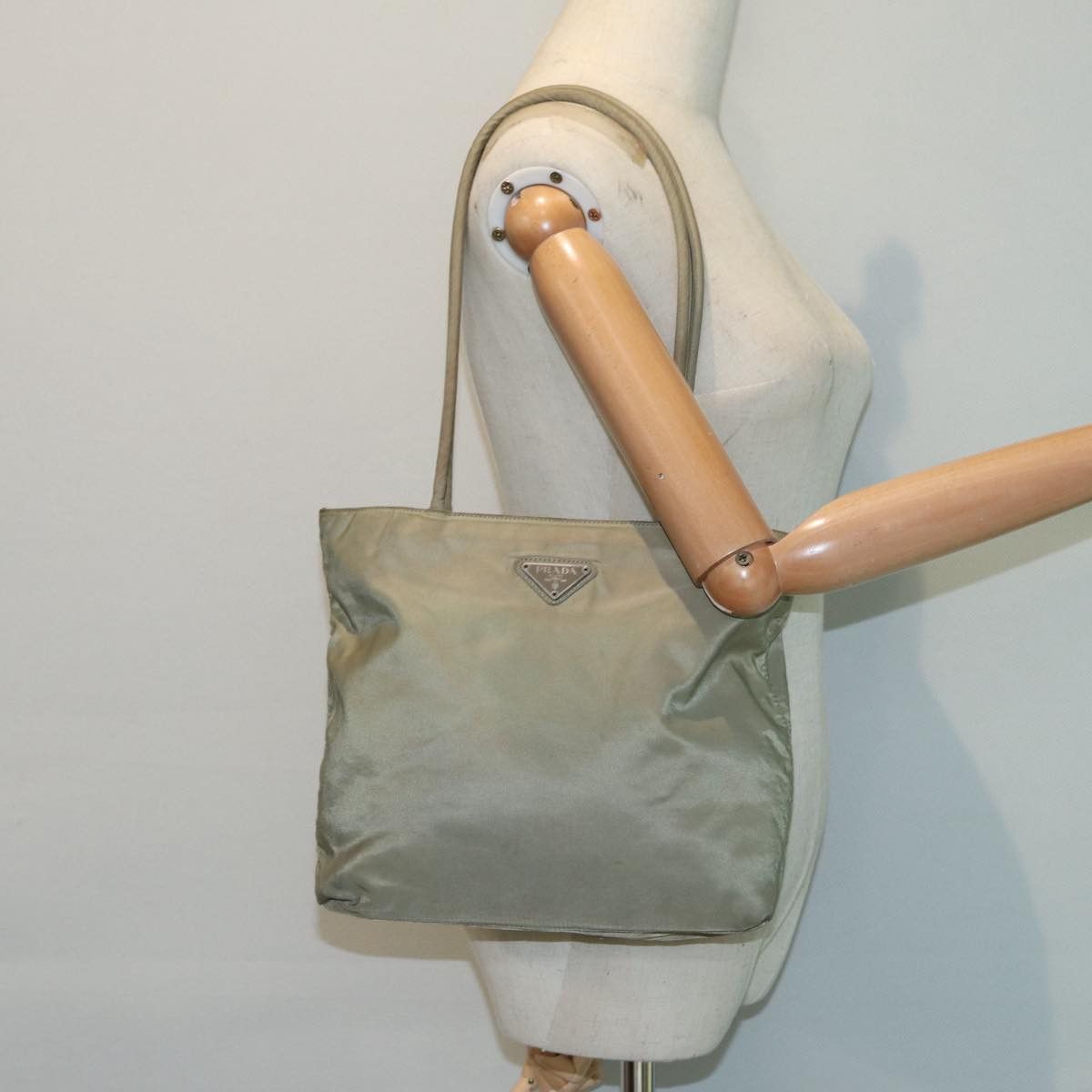 Prada Tessuto Beige Synthetic Tote Bag (Pre-Owned) Size ONE SIZE - 17 Thumbnail