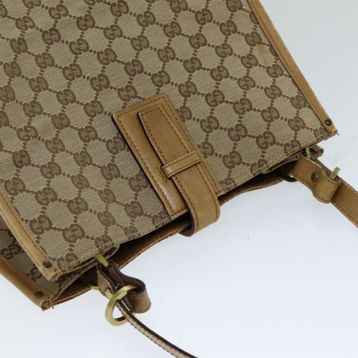 Gucci Gg Canvas Beige Canvas Tote Bag (Pre-Owned) Size ONE SIZE - 4 Thumbnail