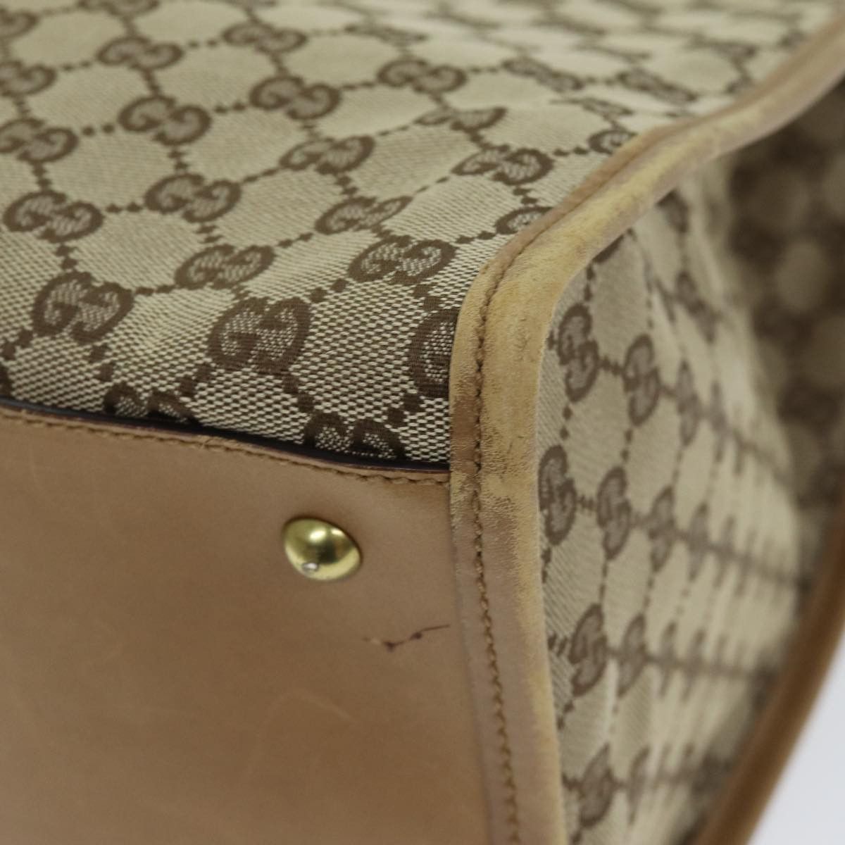 Gucci Gg Canvas Beige Canvas Tote Bag (Pre-Owned) Size ONE SIZE - 16 Thumbnail