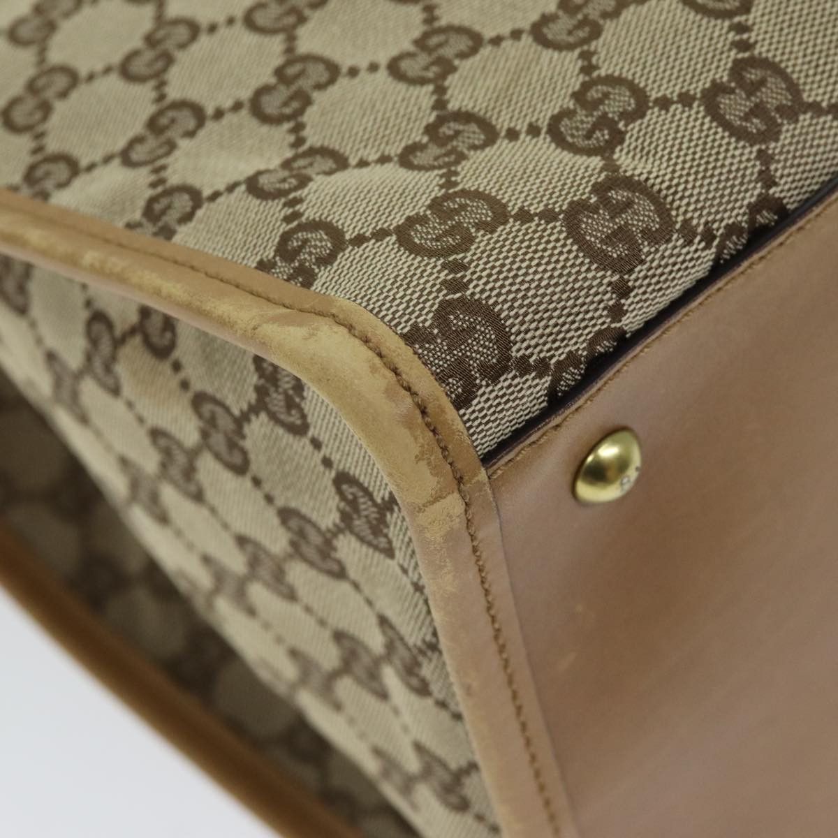 Gucci Gg Canvas Beige Canvas Tote Bag (Pre-Owned) Size ONE SIZE - 17 Thumbnail