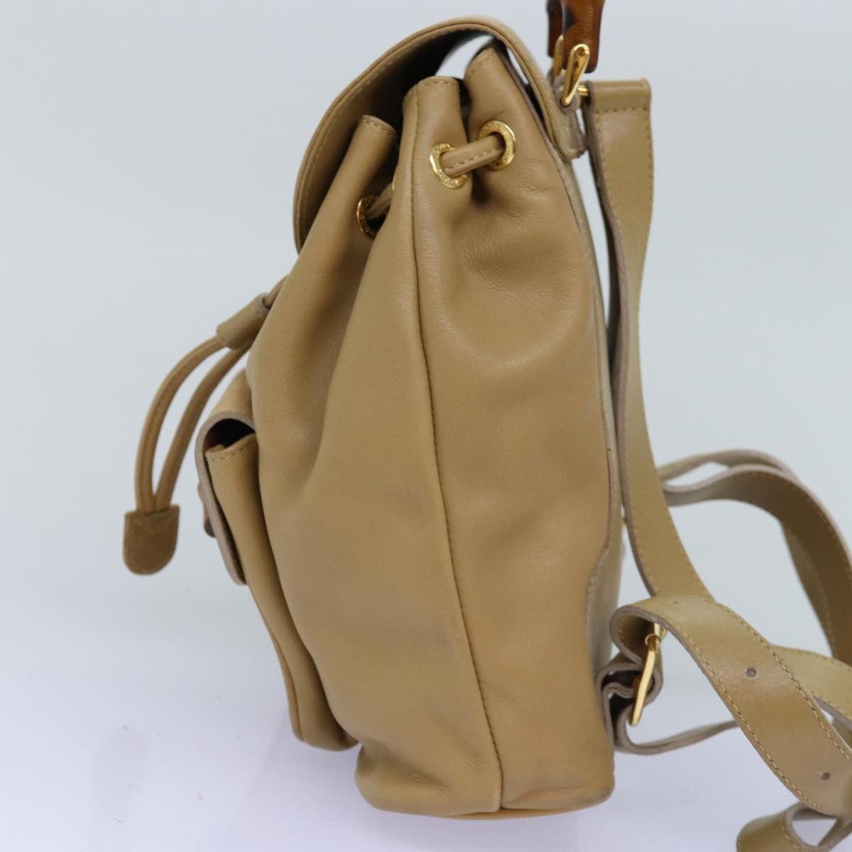 Gucci Bamboo Beige Leather Backpack Bag (Pre-Owned) Size ONE SIZE - 8 Thumbnail