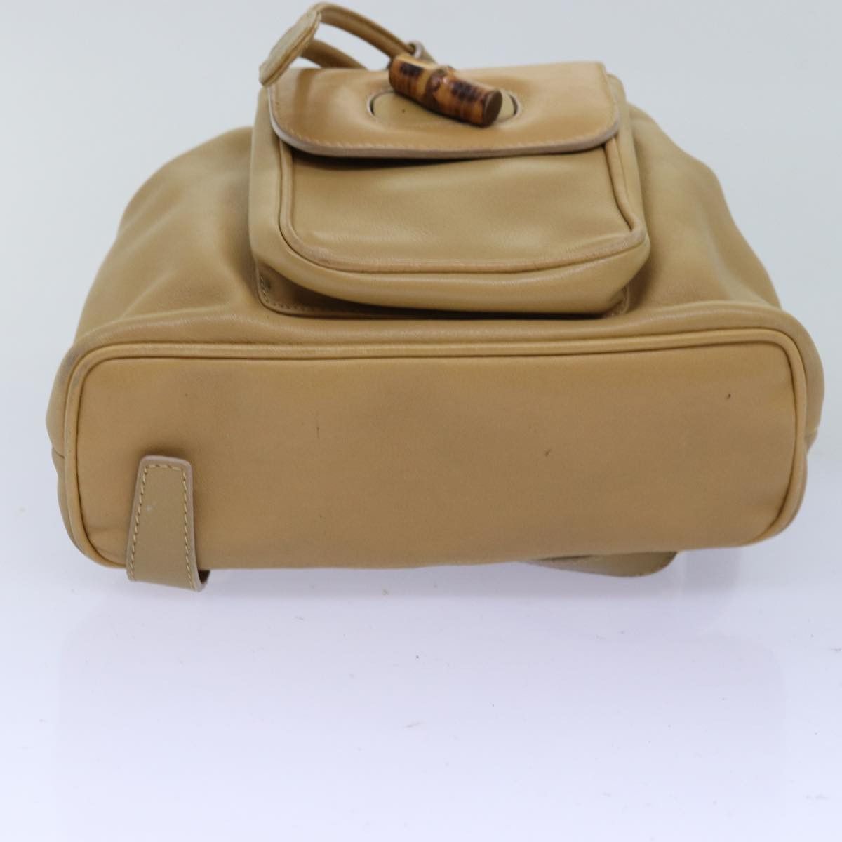 Gucci Bamboo Beige Leather Backpack Bag (Pre-Owned) Size ONE SIZE - 3 Thumbnail