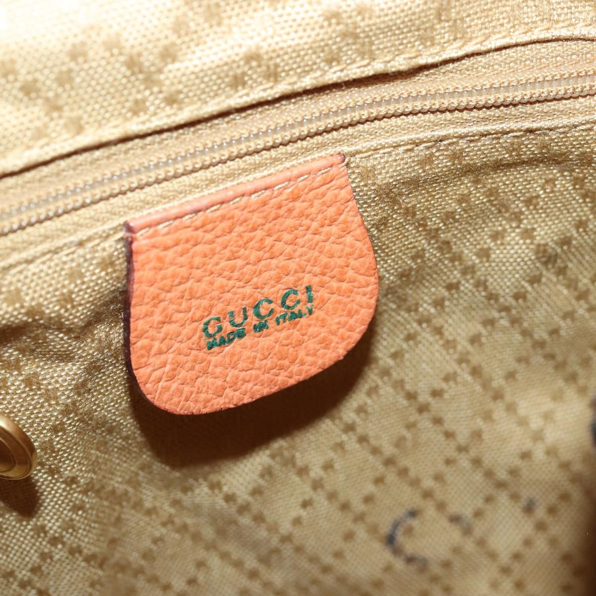 Gucci Bamboo Orange Suede Backpack Bag (Pre-Owned) Size ONE SIZE - 12 Thumbnail