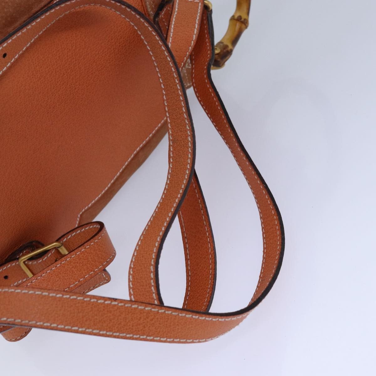 Gucci Bamboo Orange Suede Backpack Bag (Pre-Owned) Size ONE SIZE - 15 Thumbnail