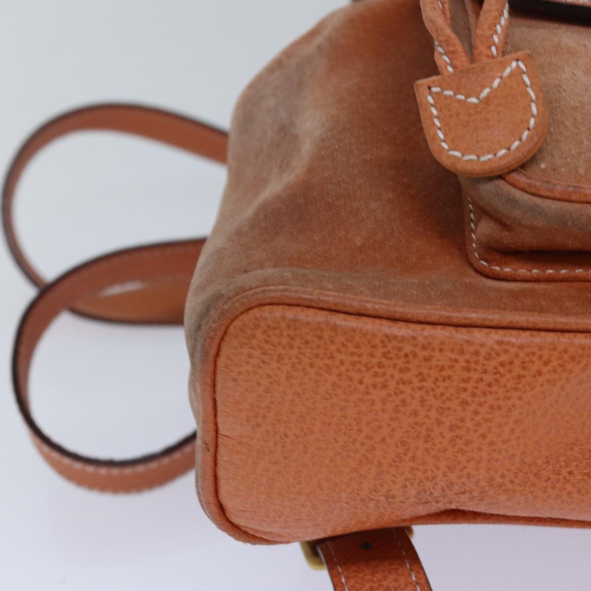 Gucci Bamboo Orange Suede Backpack Bag (Pre-Owned) Size ONE SIZE - 8 Thumbnail