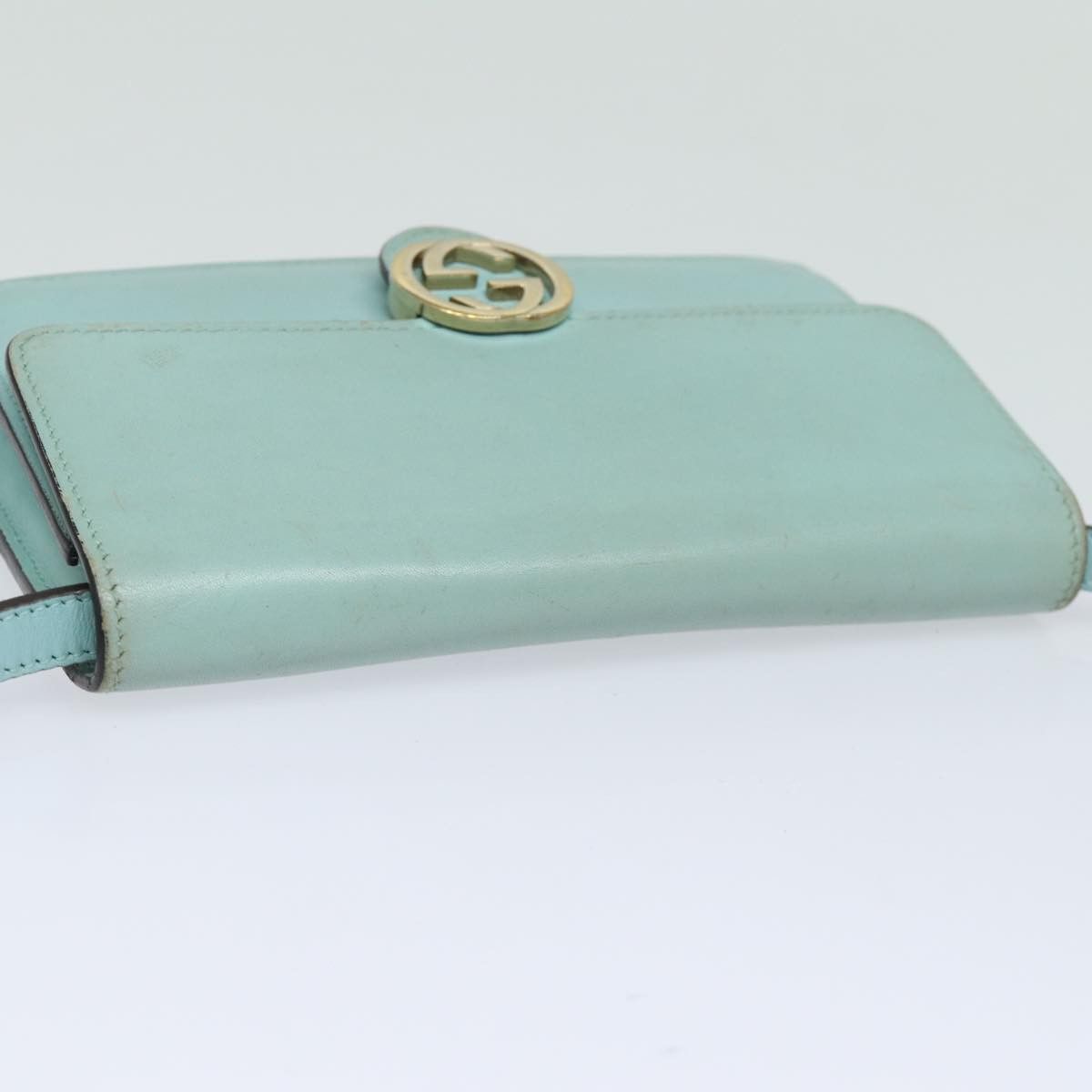 Gucci Blue Leather Wallet (Pre-Owned) Size ONE SIZE - 4 Thumbnail