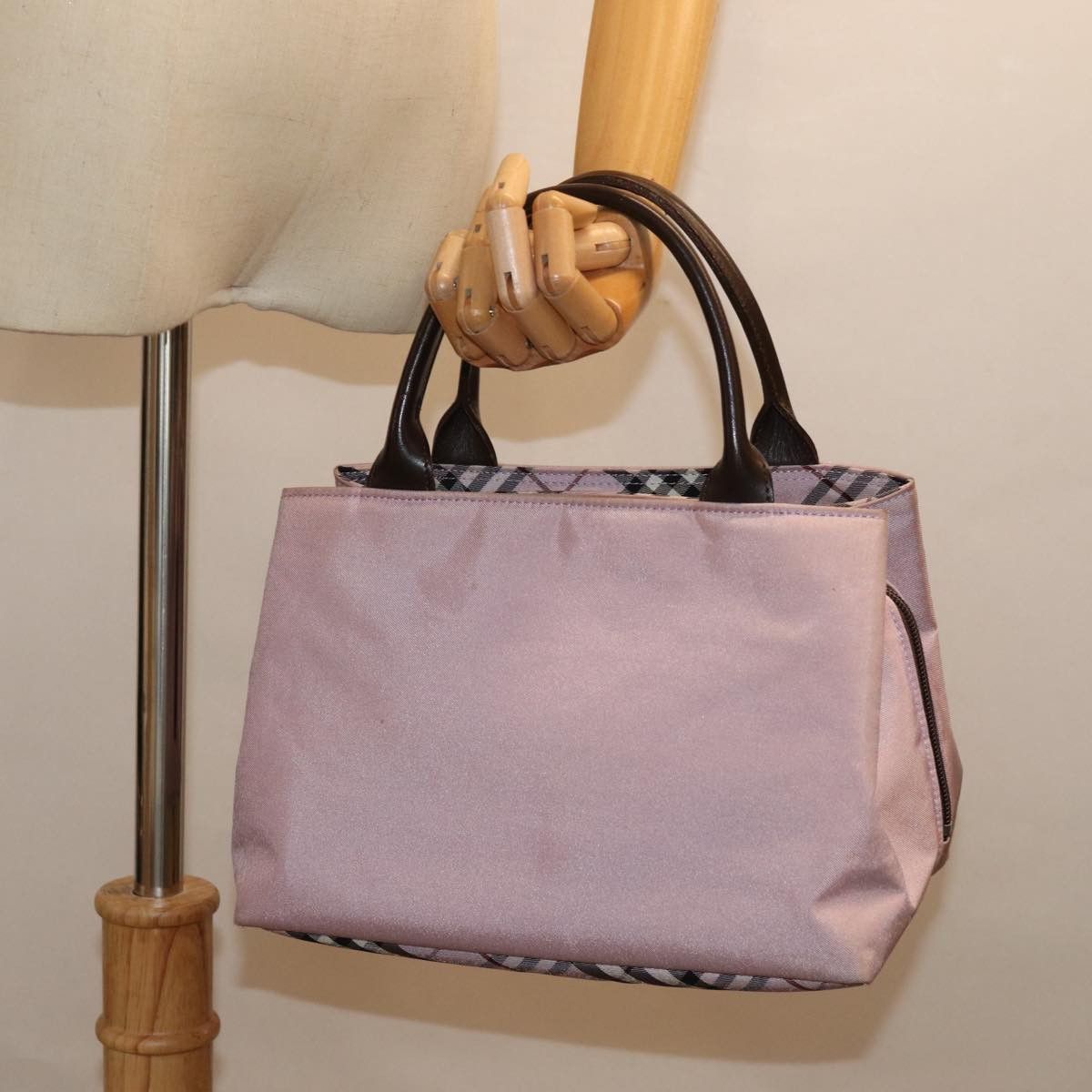 Burberry Nova Check Pink Synthetic Handbag (Pre-Owned) Size ONE SIZE - 7 Thumbnail