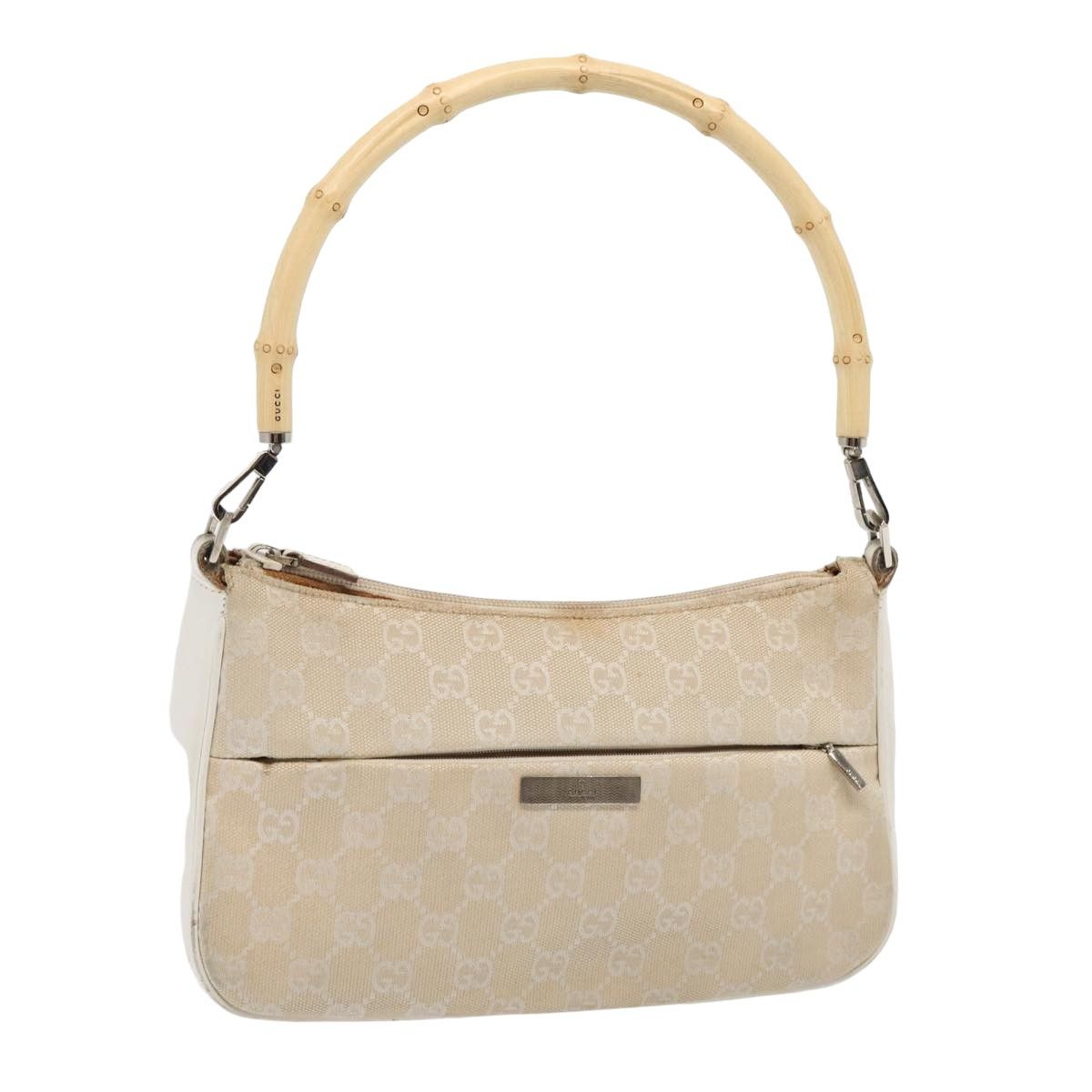 Gucci Bamboo Beige Canvas Handbag (Pre-Owned) Size ONE SIZE - 15 Thumbnail