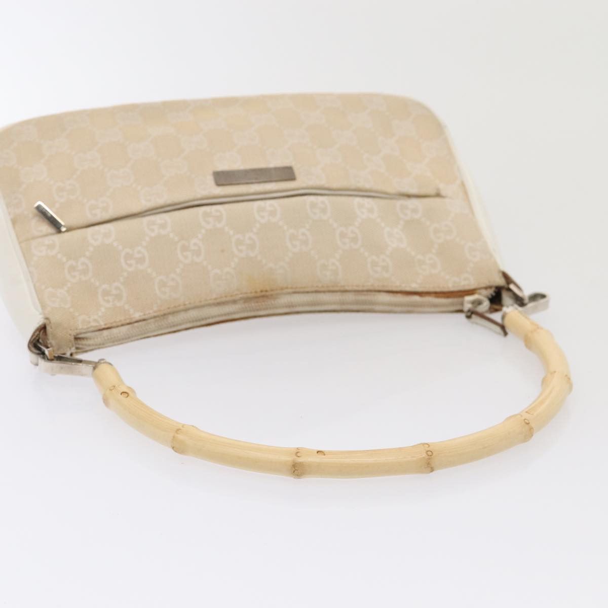 Gucci Bamboo Beige Canvas Handbag (Pre-Owned) Size ONE SIZE - 11 Thumbnail