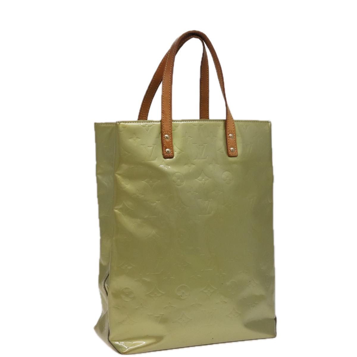 Louis Vuitton Reade Khaki Patent Leather Tote Bag (Pre-Owned) Size ONE SIZE - 10 Thumbnail