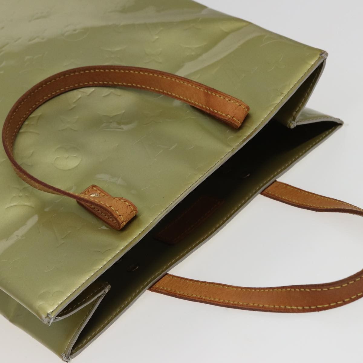 Louis Vuitton Reade Khaki Patent Leather Tote Bag (Pre-Owned) Size ONE SIZE - 9 Thumbnail