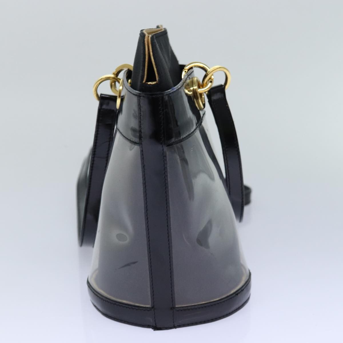 Salvatore Ferragamo Gancini Black Vinyl Shoulder Bag (Pre-Owned) Size ONE SIZE - 8 Thumbnail