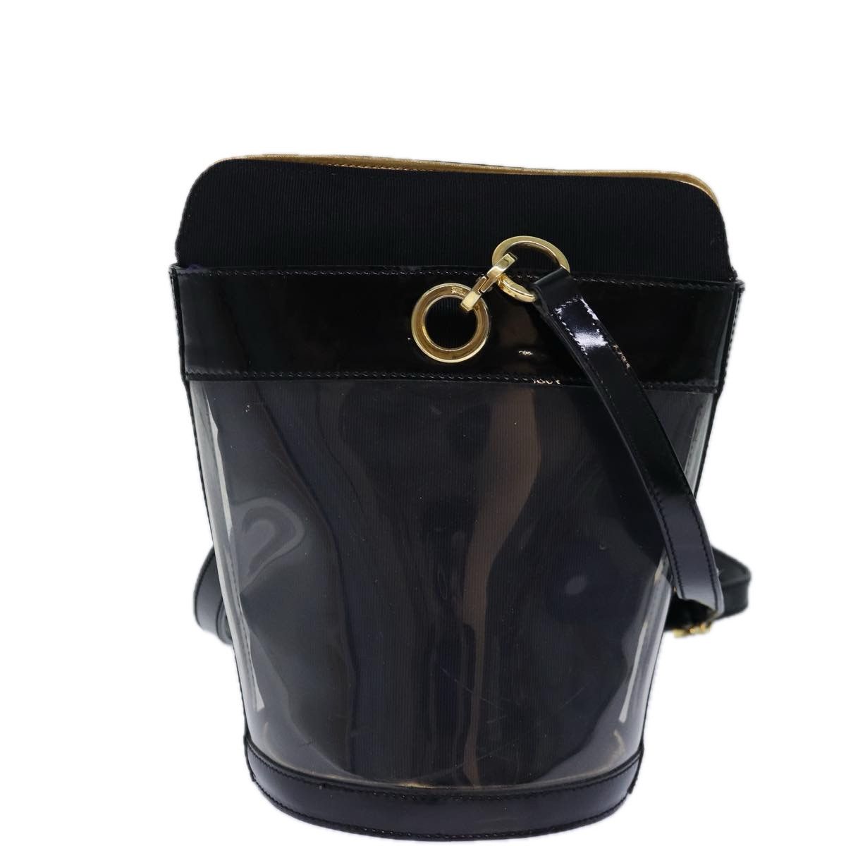 Salvatore Ferragamo Gancini Black Vinyl Shoulder Bag (Pre-Owned) Size ONE SIZE - 2 Thumbnail
