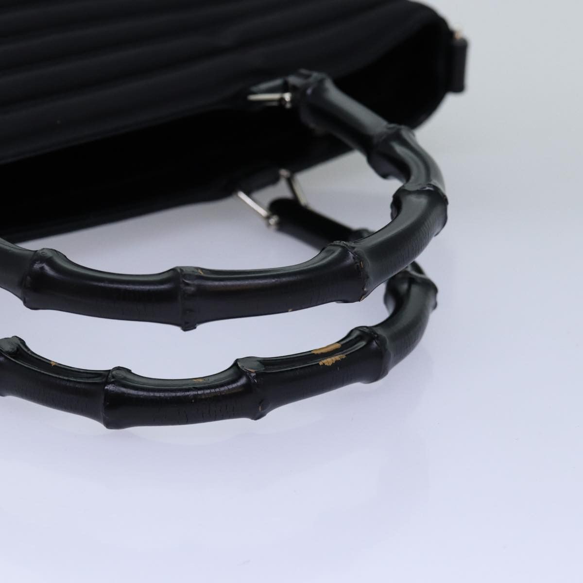 Gucci Bamboo Black Synthetic Handbag (Pre-Owned) Size ONE SIZE - 4 Thumbnail