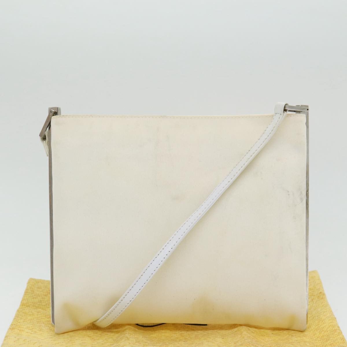 Fendi White Canvas Shoulder Bag (Pre-Owned) Size ONE SIZE - 9 Thumbnail
