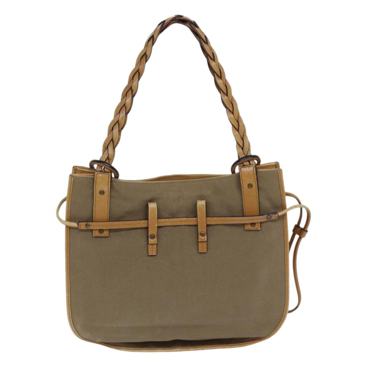 Gucci Beige Canvas Handbag (Pre-Owned) Size ONE SIZE - 2 Thumbnail