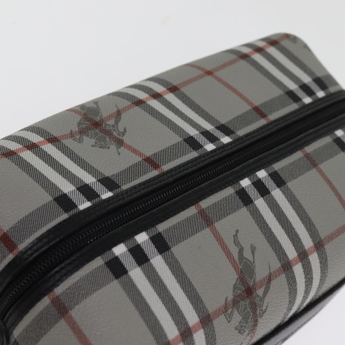 Burberry Nova Check Grey Canvas Clutch Bag (Pre-Owned) Size ONE SIZE - 4 Thumbnail