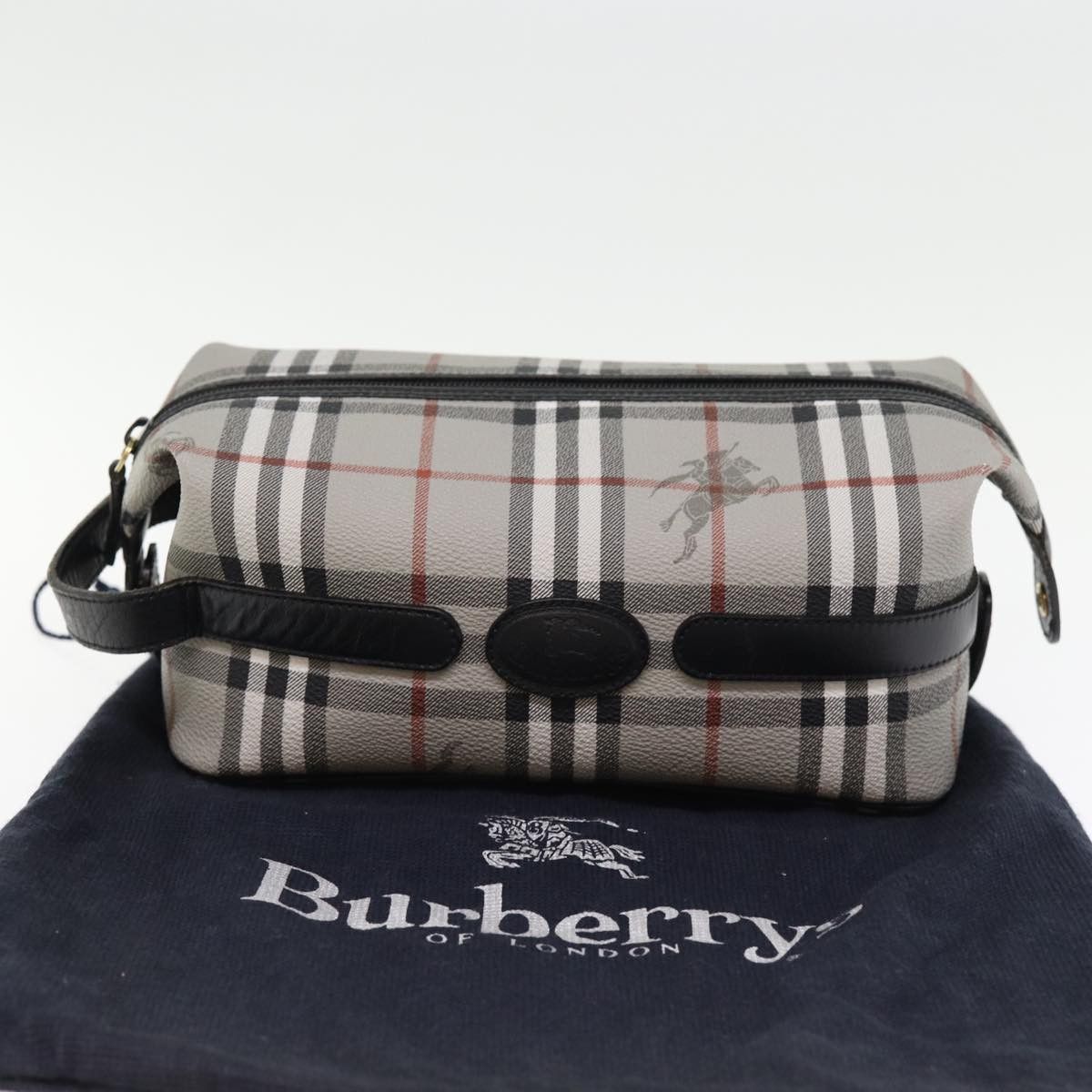 Burberry Nova Check Grey Canvas Clutch Bag (Pre-Owned) Size ONE SIZE - 7 Thumbnail