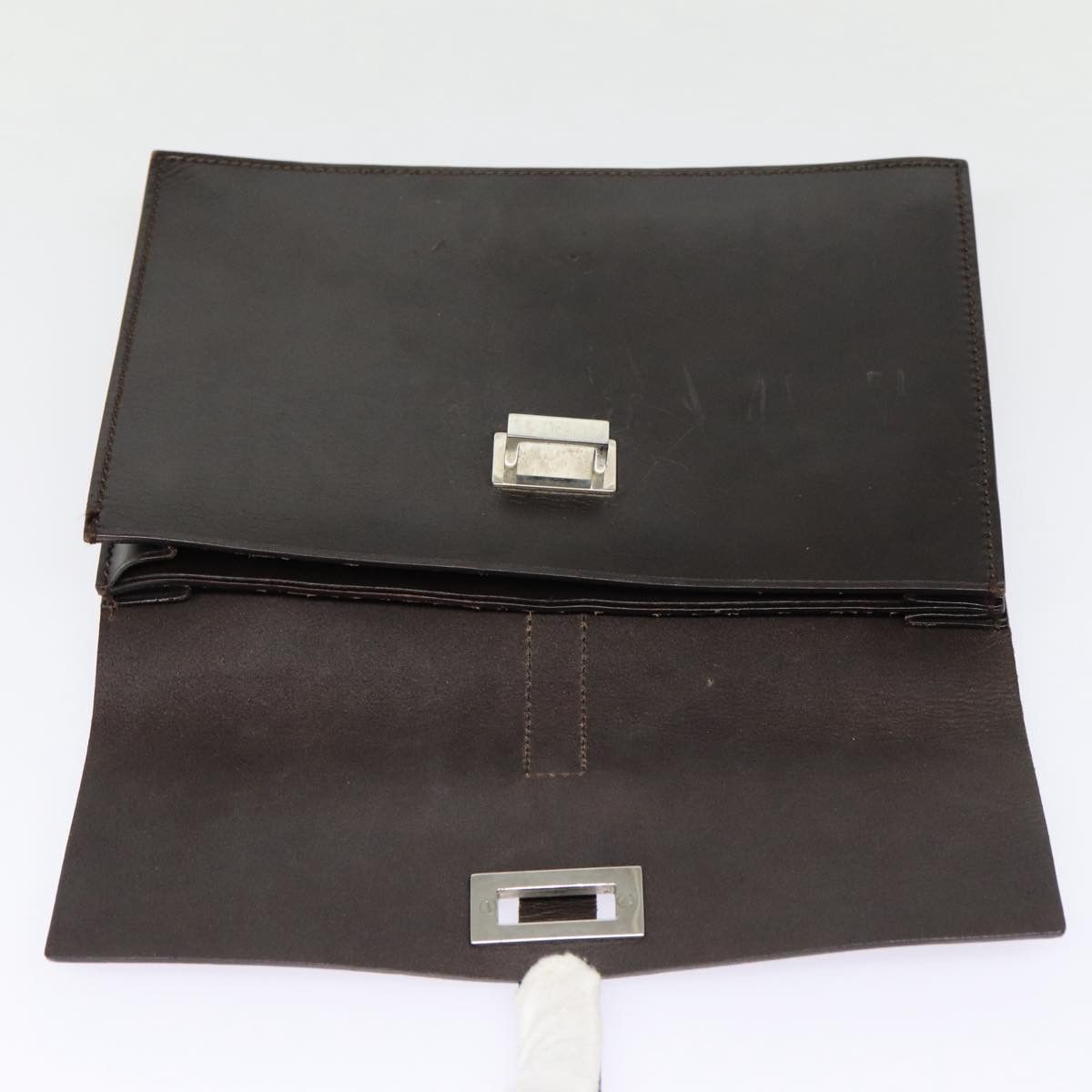 Gucci Brown Leather Clutch Bag (Pre-Owned) Size ONE SIZE - 15 Thumbnail