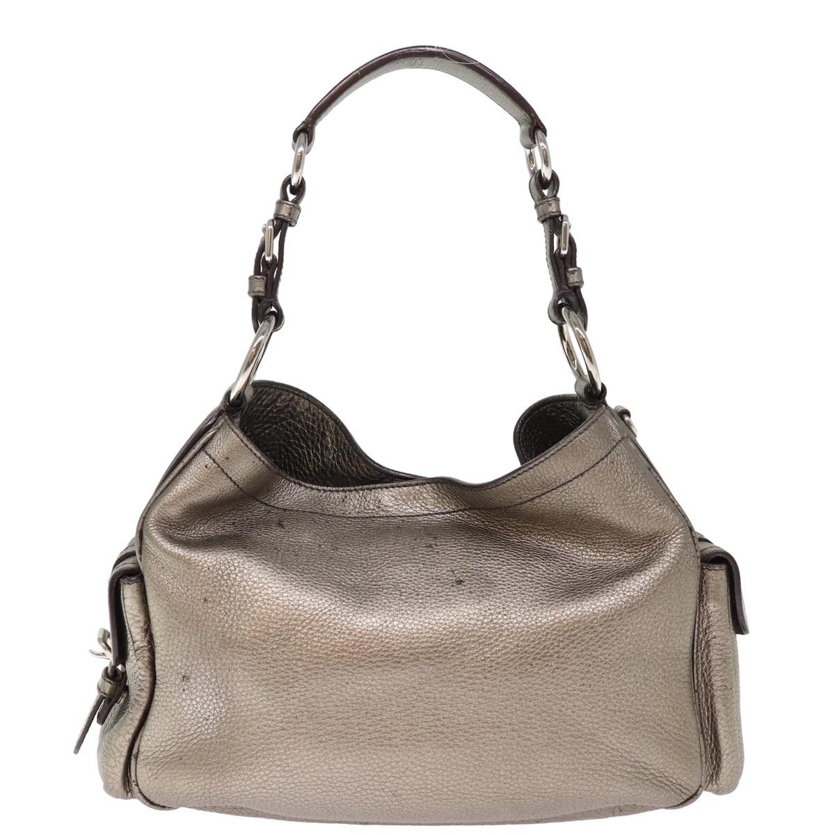 Prada Vitello Silver Leather Shoulder Bag (Pre-Owned) Size ONE SIZE - 2 Thumbnail