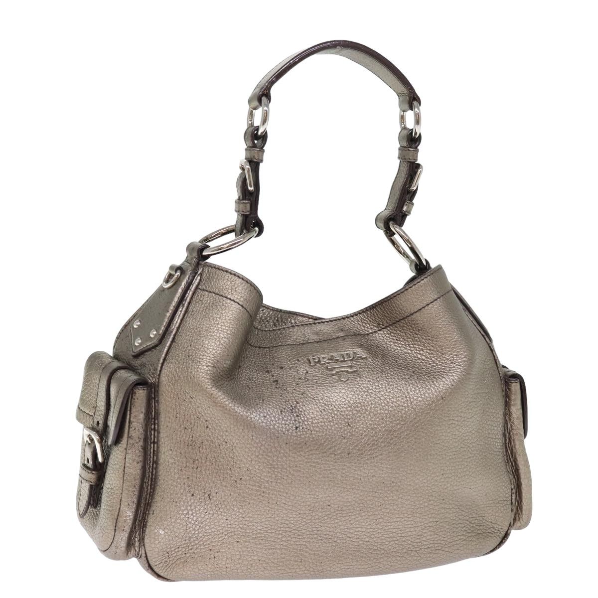 Prada Vitello Silver Leather Shoulder Bag (Pre-Owned) Size ONE SIZE - 15 Thumbnail