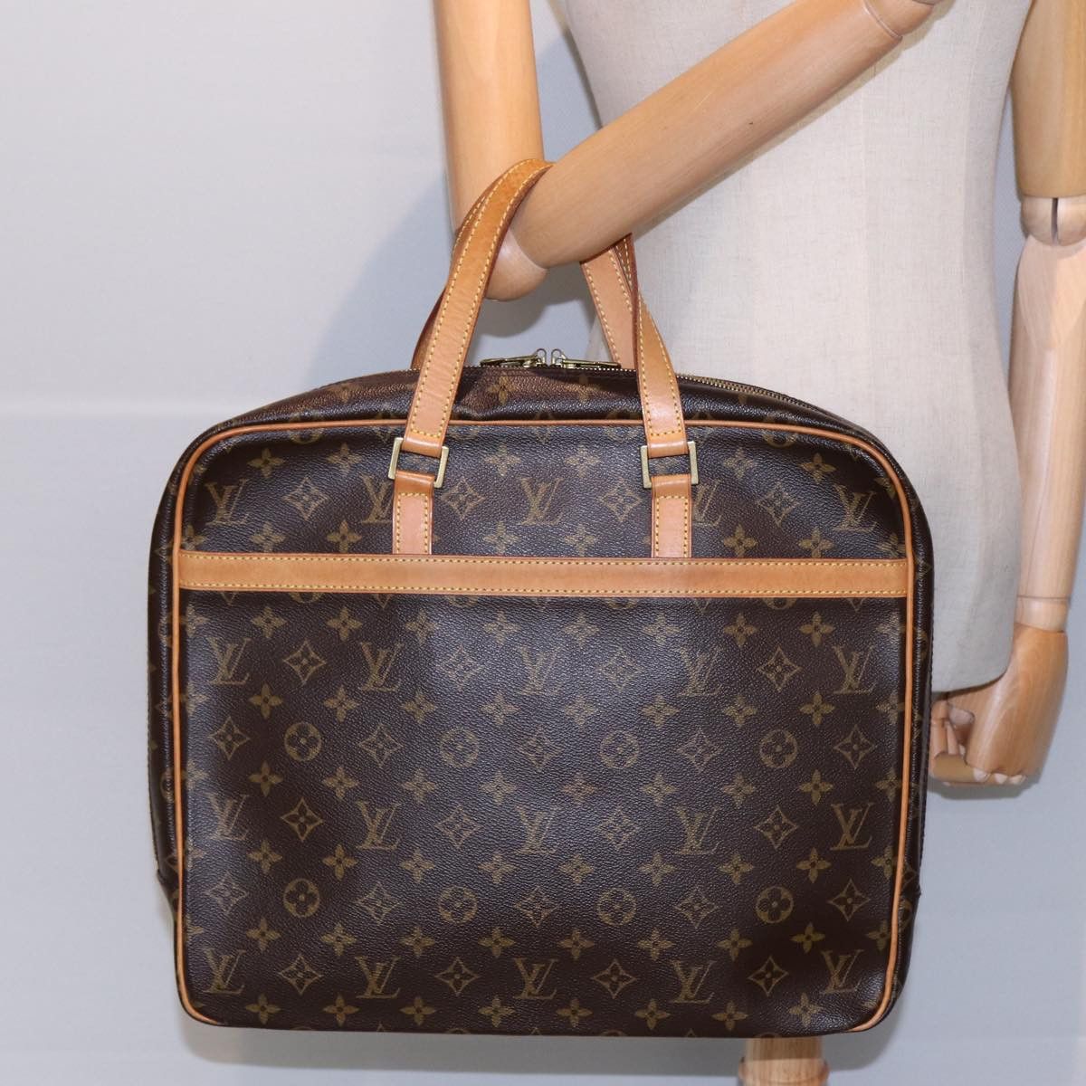 Louis Vuitton Porte Documents Brown Canvas Briefcase Bag (Pre-Owned) Size ONE SIZE - 7 Thumbnail