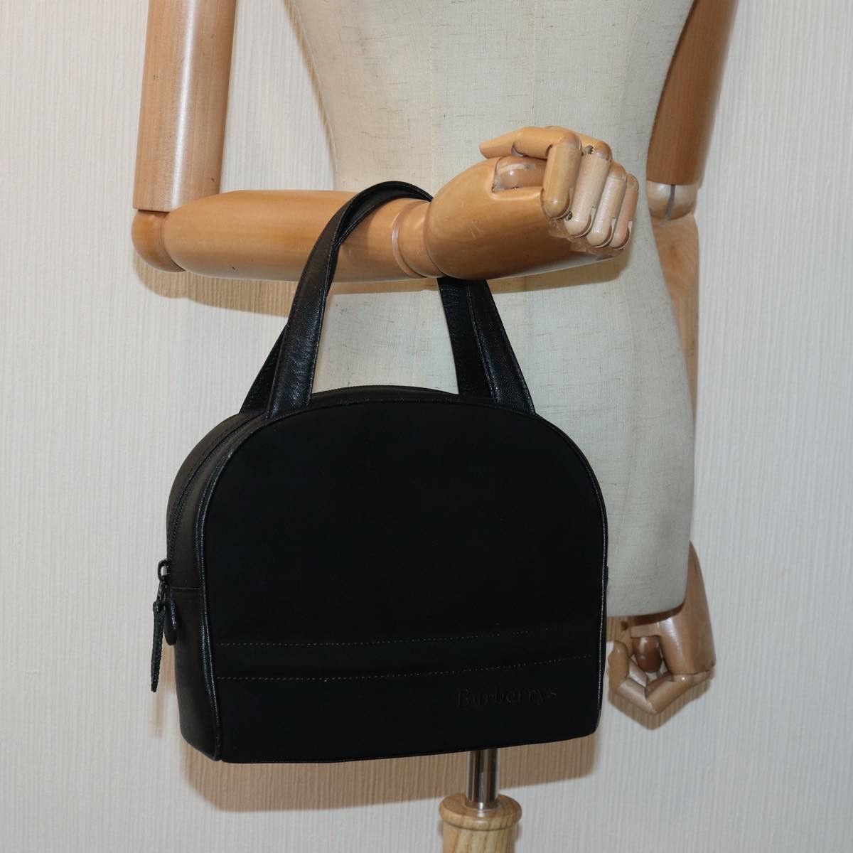 Burberry Black Suede Handbag (Pre-Owned) Size ONE SIZE - 6 Thumbnail